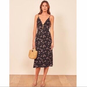 Reformation Montague floral midi Dress in Ensenada Print Size 8